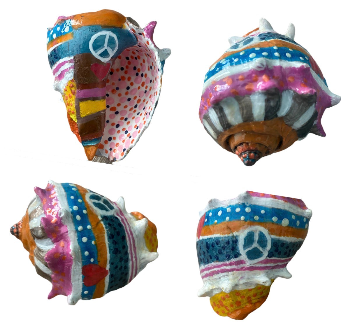 Peace and Love Conch Shell