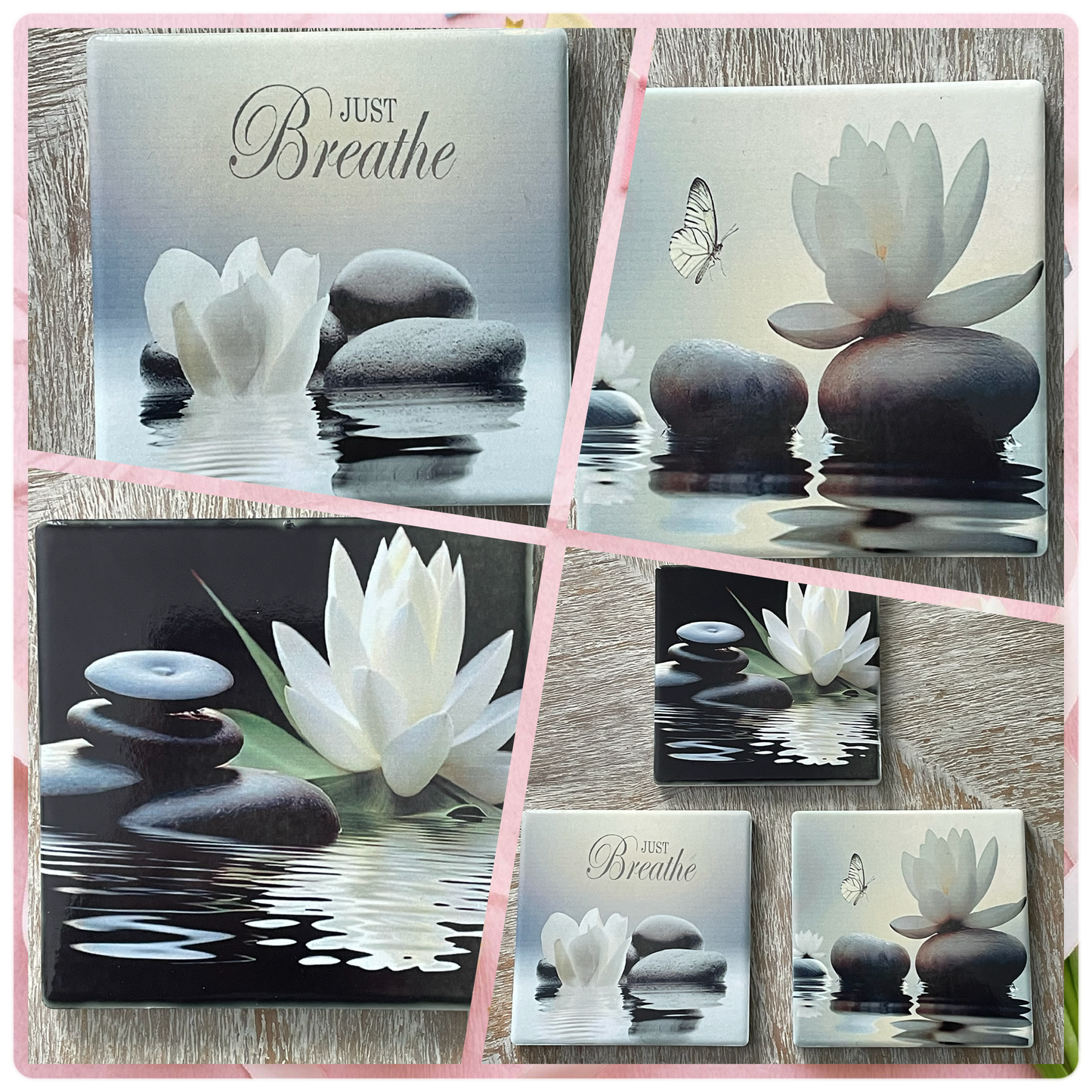 Lotus Flower with butterfly Coaster