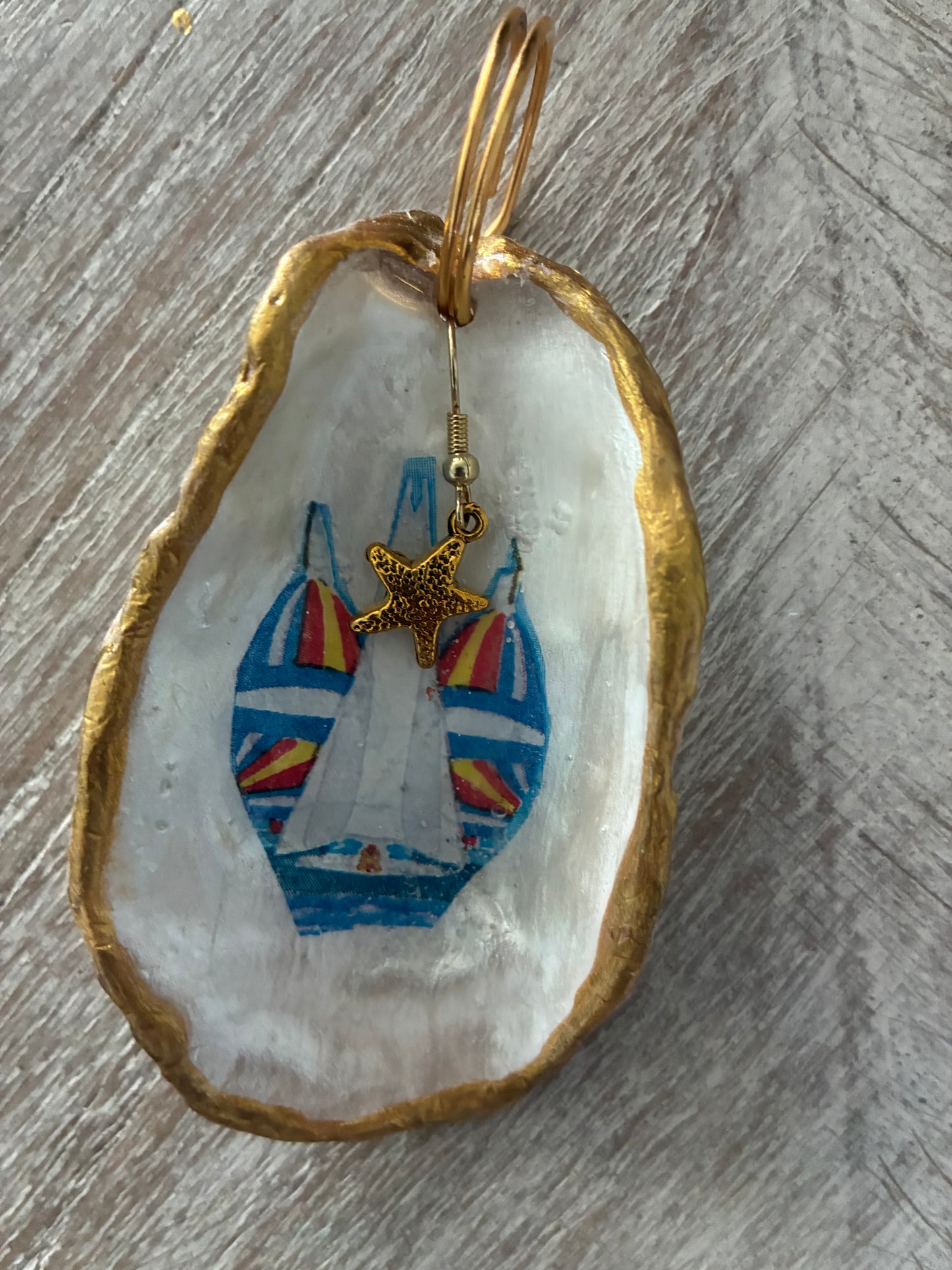 Beach Bag Oyster Shell Charms