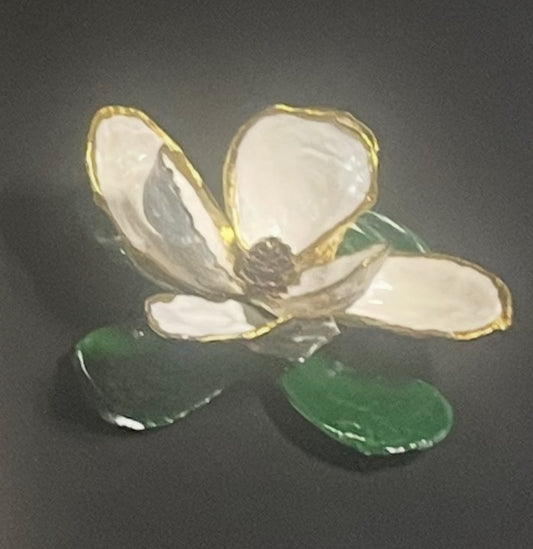 MAGNOLIA FLOWER HAND PAINTED SHELLS