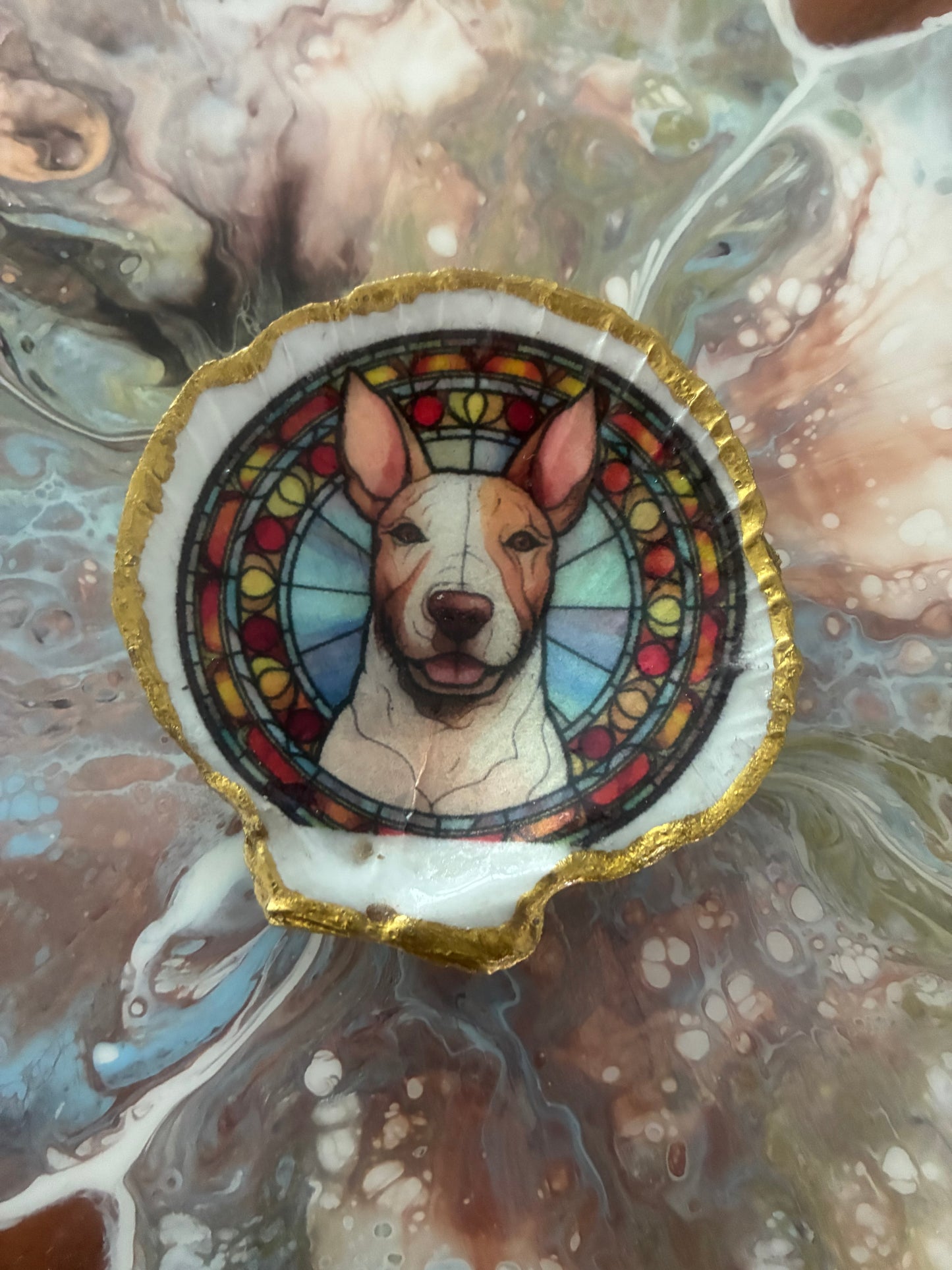 Various Breeds of Dogs on Scallop Shell Magnet