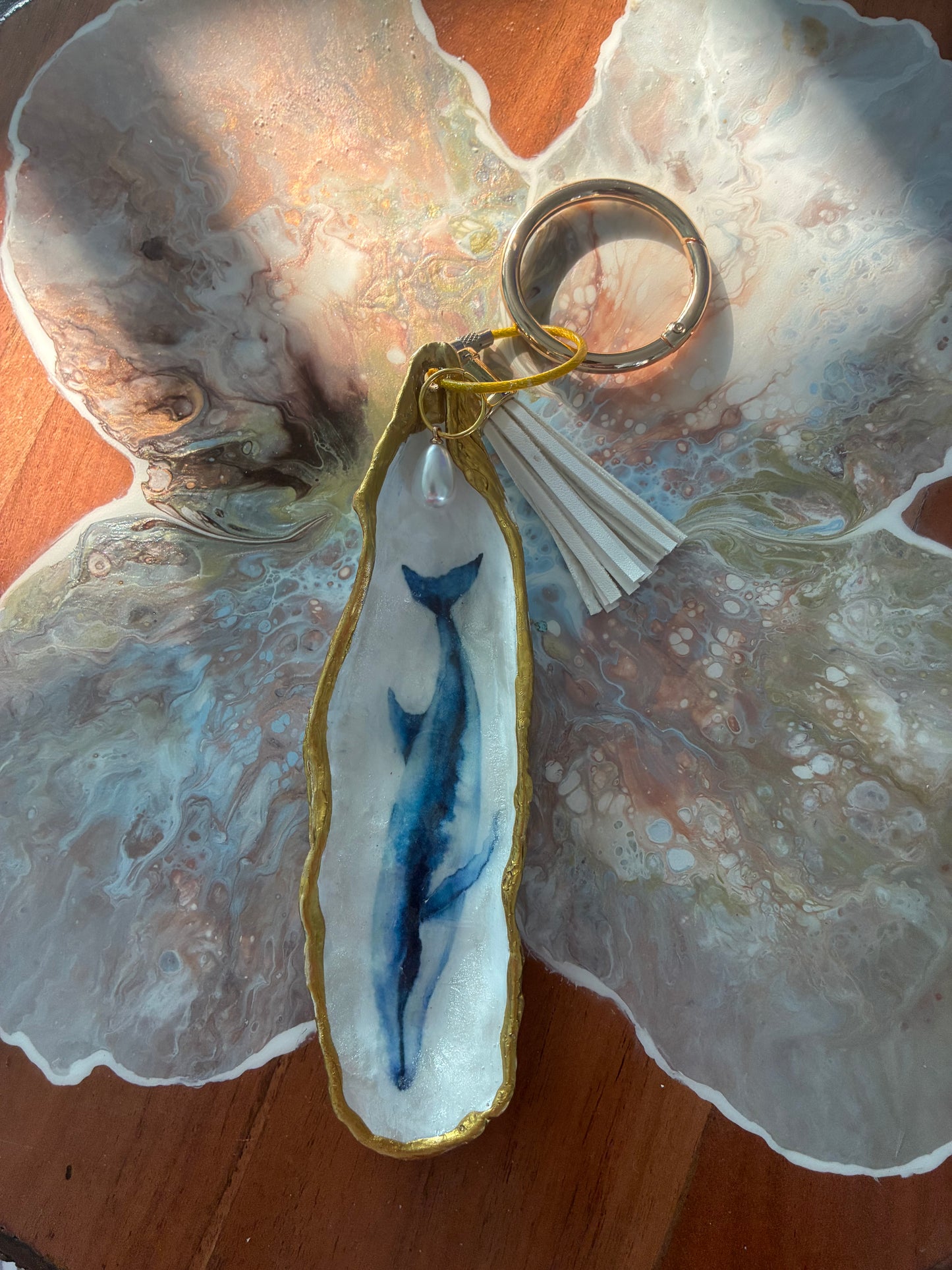 Nautical Bag Charm  - Oyster Shell