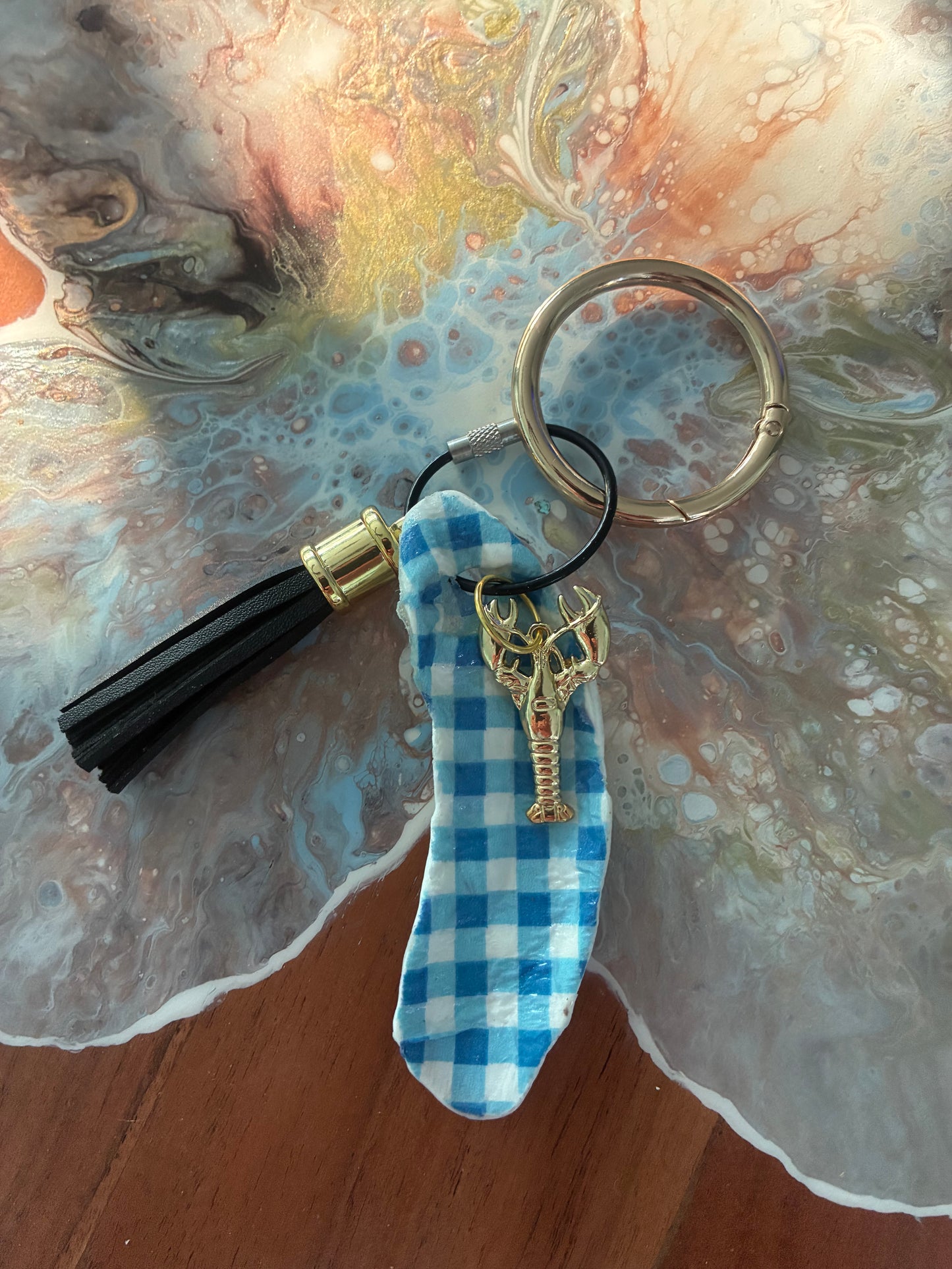 Nautical Bag Charm  - Oyster Shell