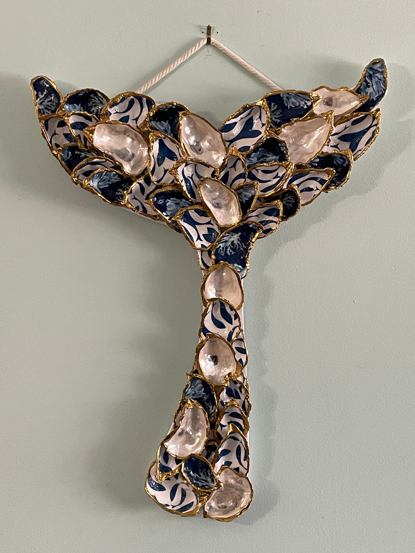 MIX OF THREE PATTERN LARGE WHALE'S TAIL Artwork