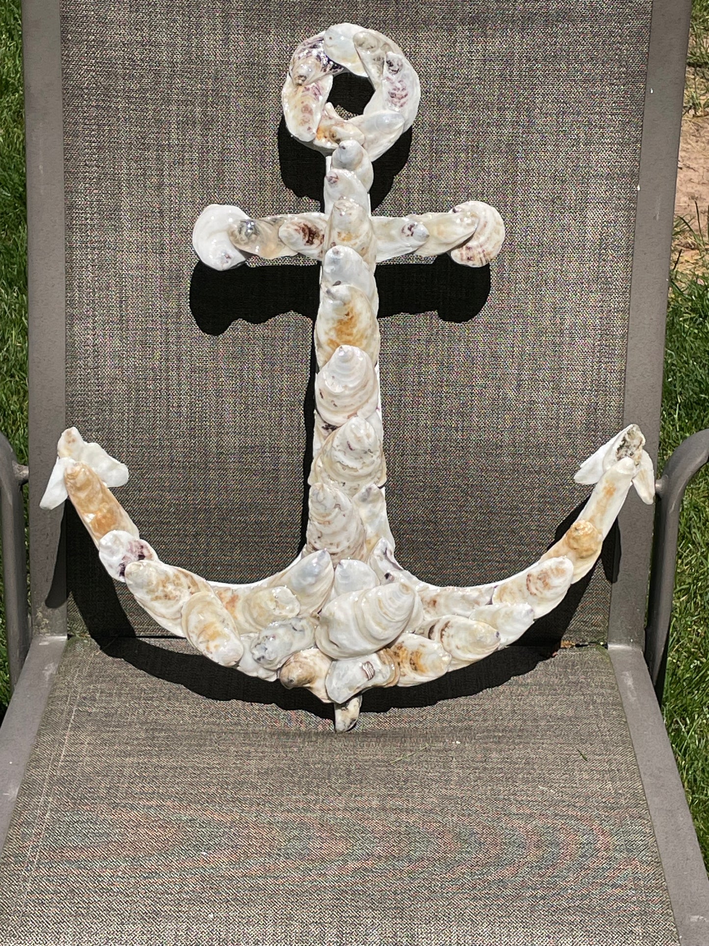 Natural Oyster Shell  LARGE ANCHOR Artwork