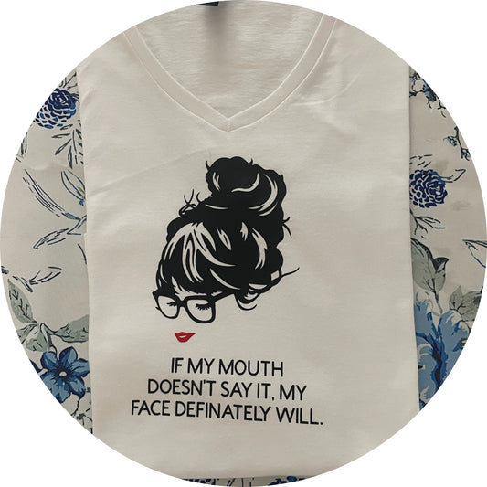 If my mouth - SASSY SAYING Short Sleeve T-shirt