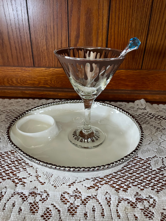 Chocolate  Martini Time Glass