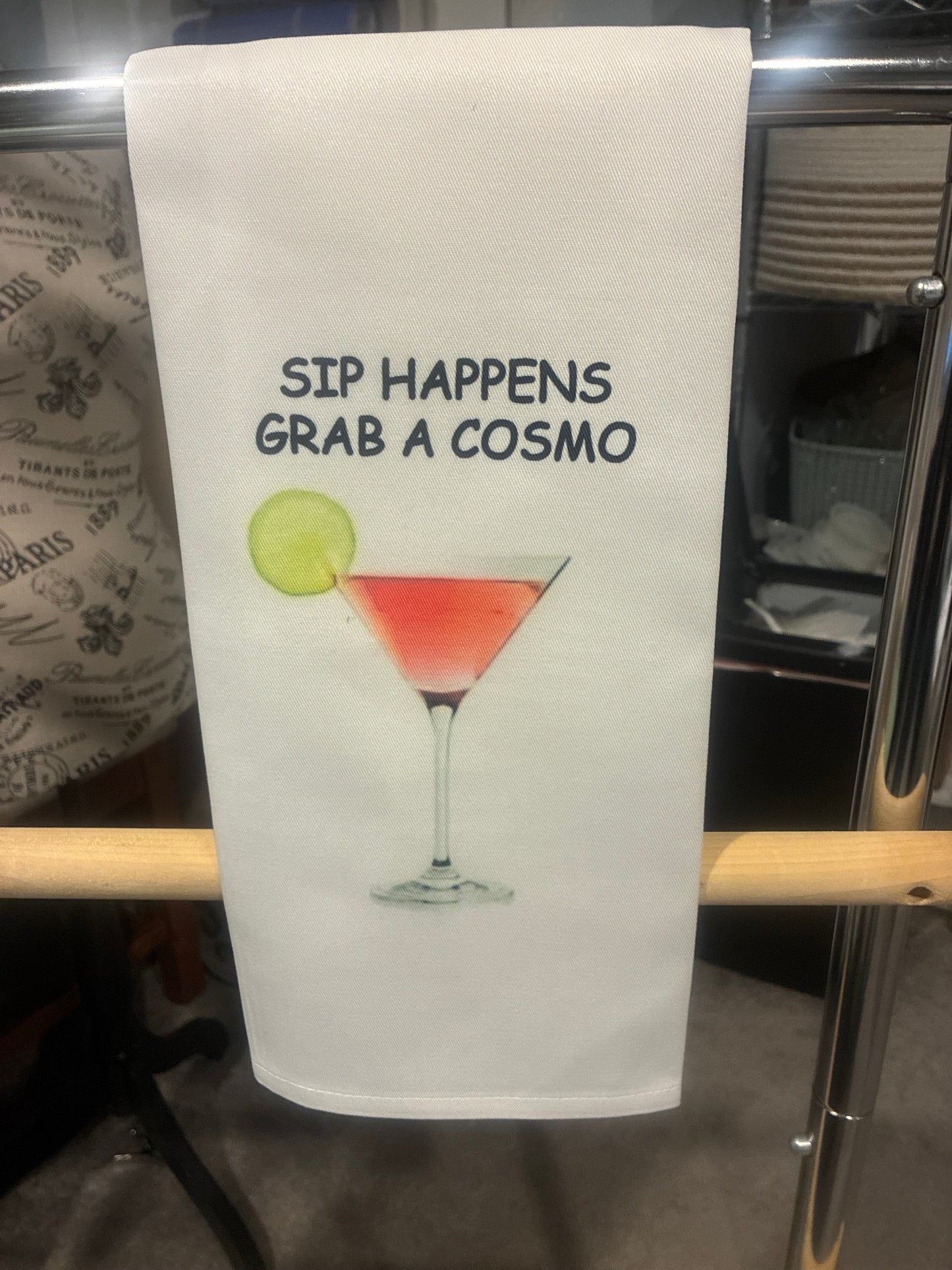 Cosmopolitan Cocktail Tea Towel