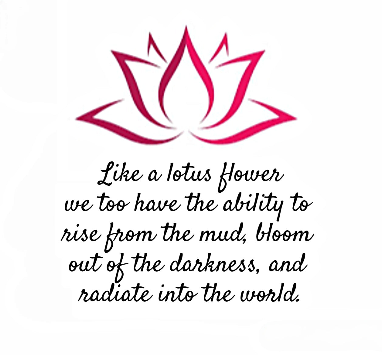 Lotus Flower with Saying