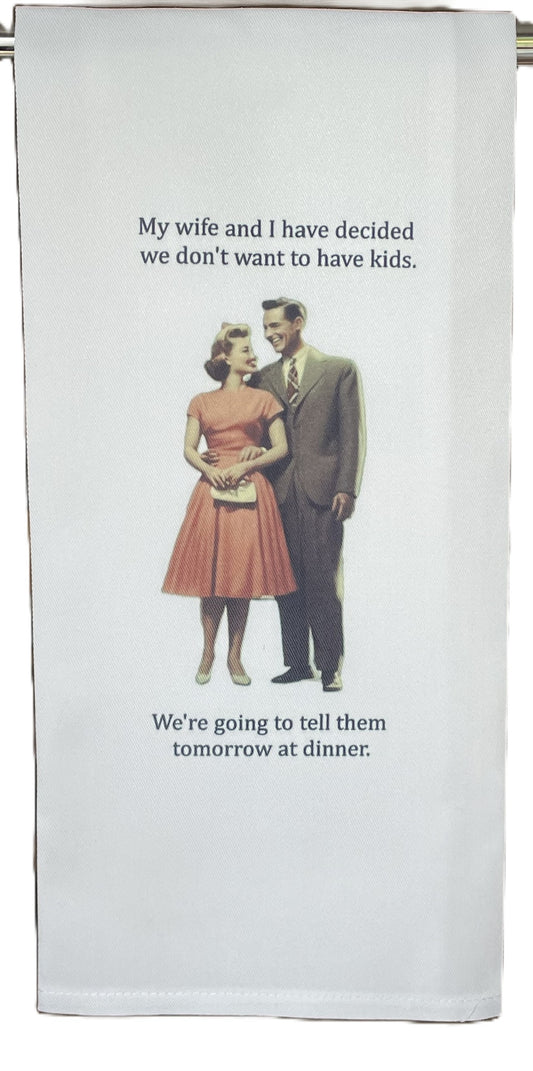 No Kids Tea Towel
