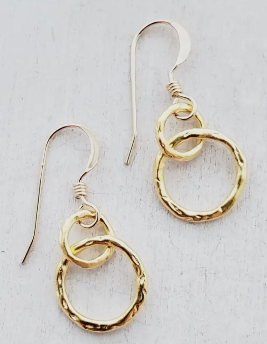 Gold Organic Ringlet Earrings
