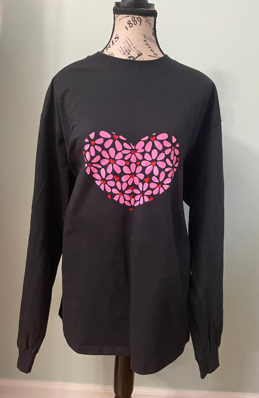 Long Sleeve T-shirt Hearts & Flowers