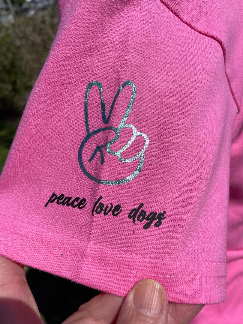 Short Sleeve T-shirt Peace Love Dogs