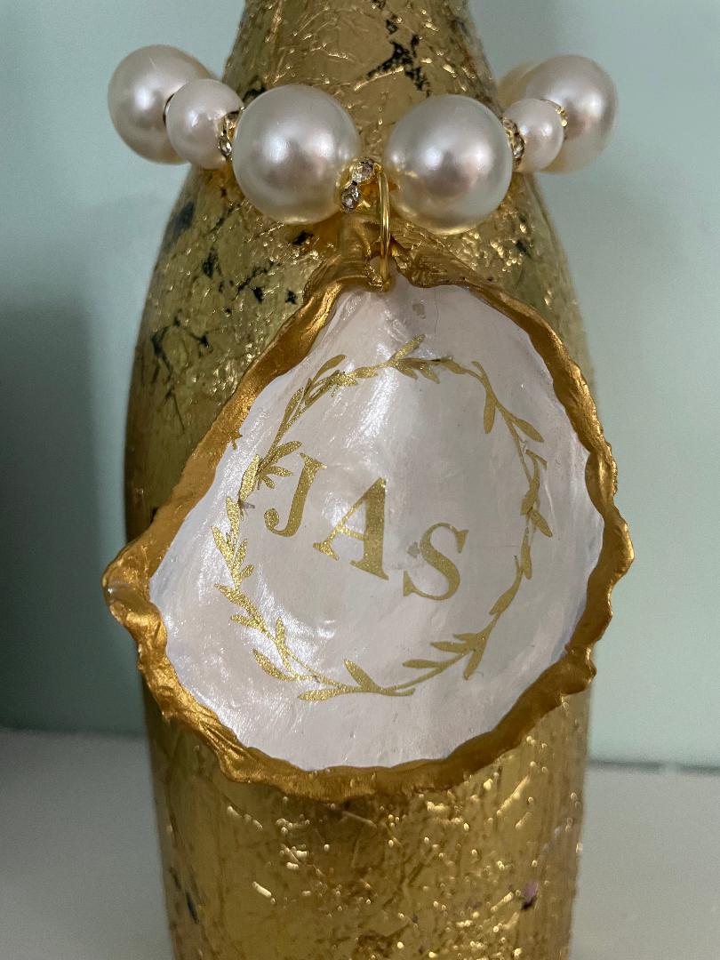 Custom Wedding Wine Bottle Shell Craft Necklace