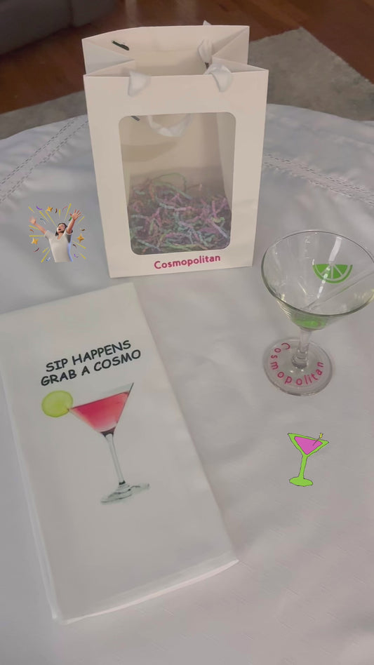 Cosmopolitan Cocktail Tea Towel