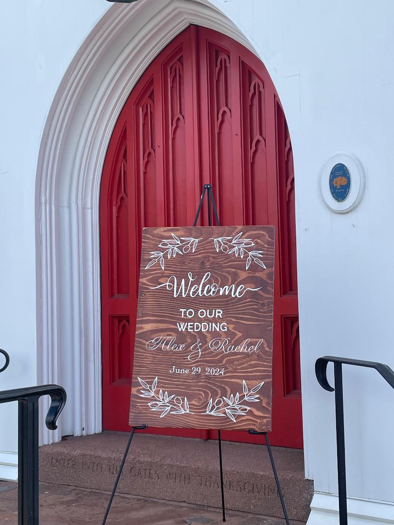 Rustic Welcome to our Wedding Sign