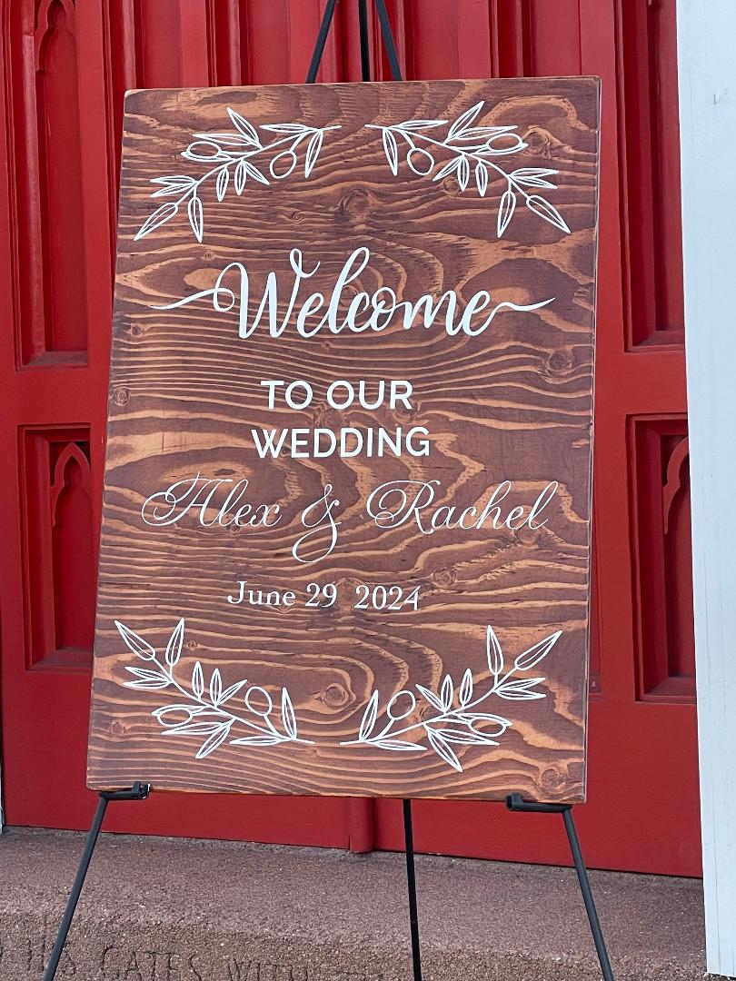 Rustic Welcome to our Wedding Sign