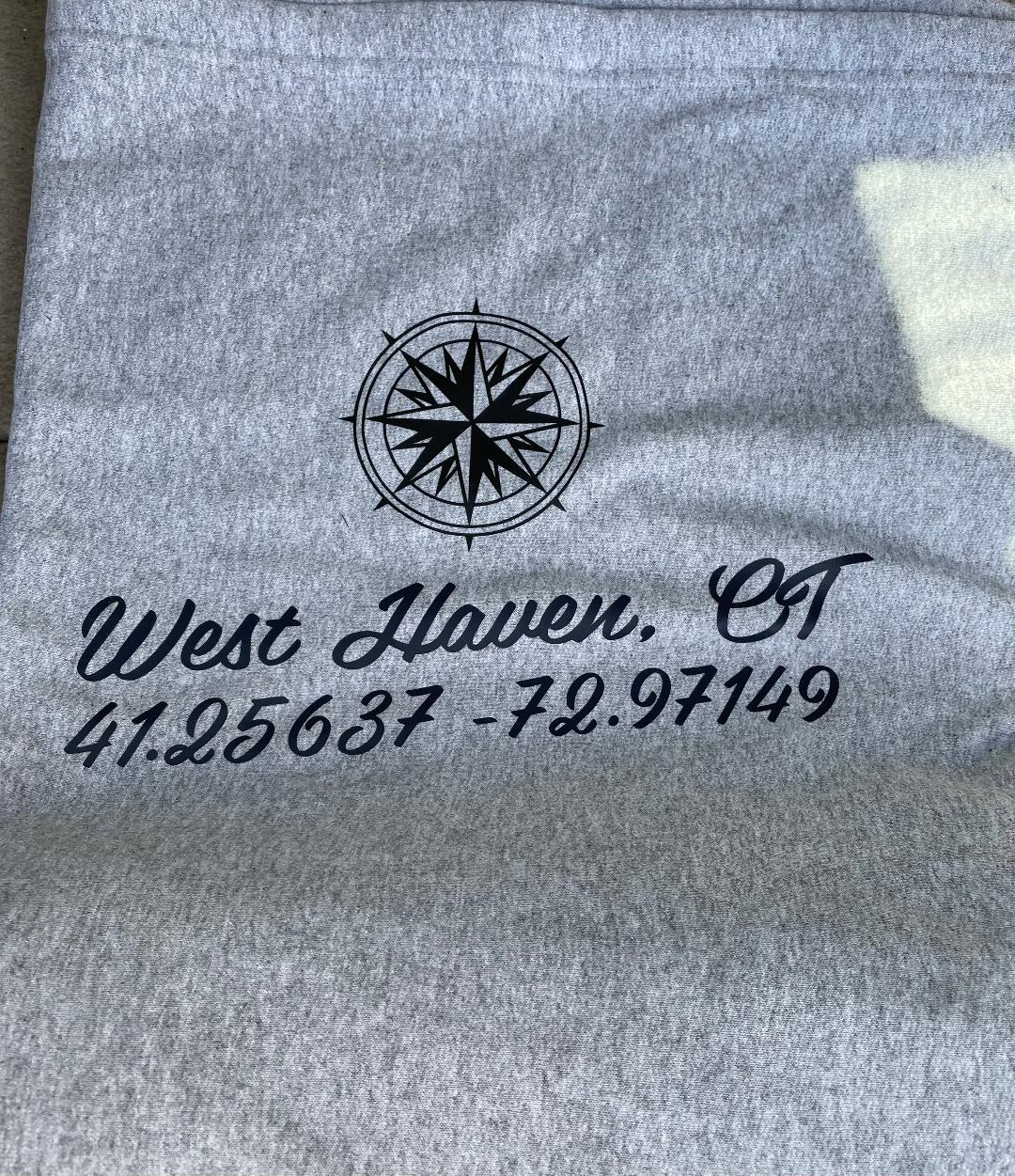 Custom Jersey Knit and Fleece Athletic Heather Blanket -West Haven