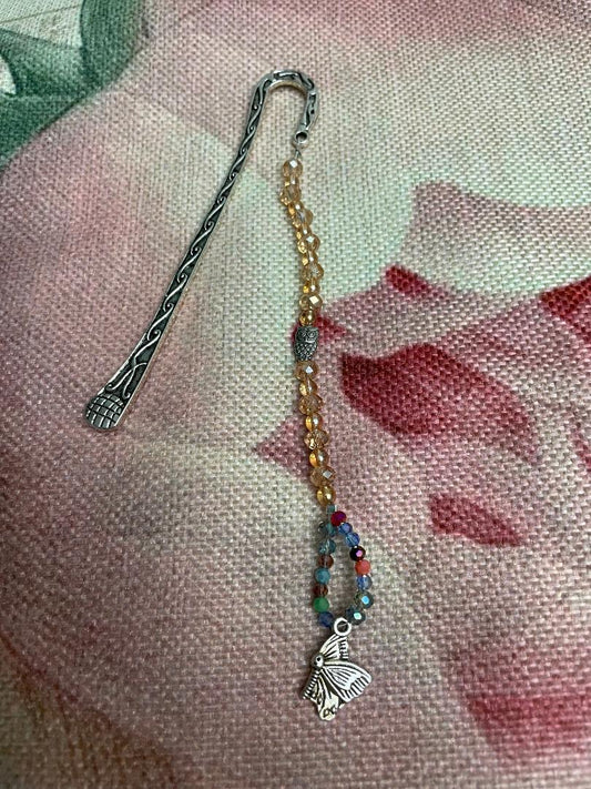 Silver Bookmark with Gold & Butterfly charm
