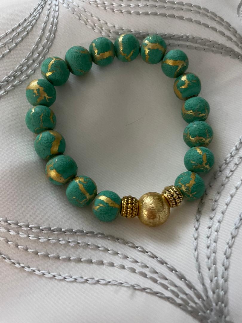 Green and Gold Bracelet