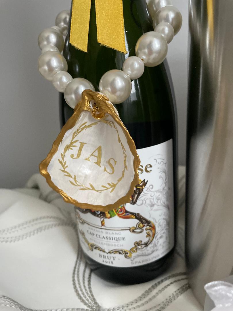 Custom Wedding Wine Bottle Shell Craft Necklace