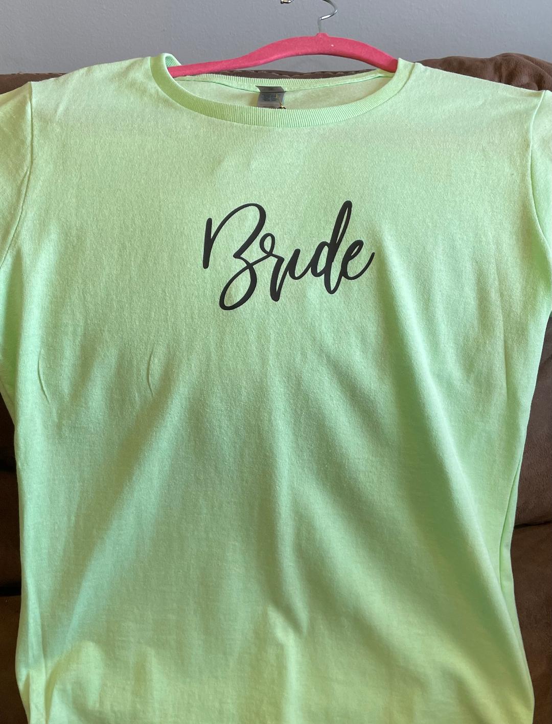 Bridal Party Ladies' T-Shirt Lime