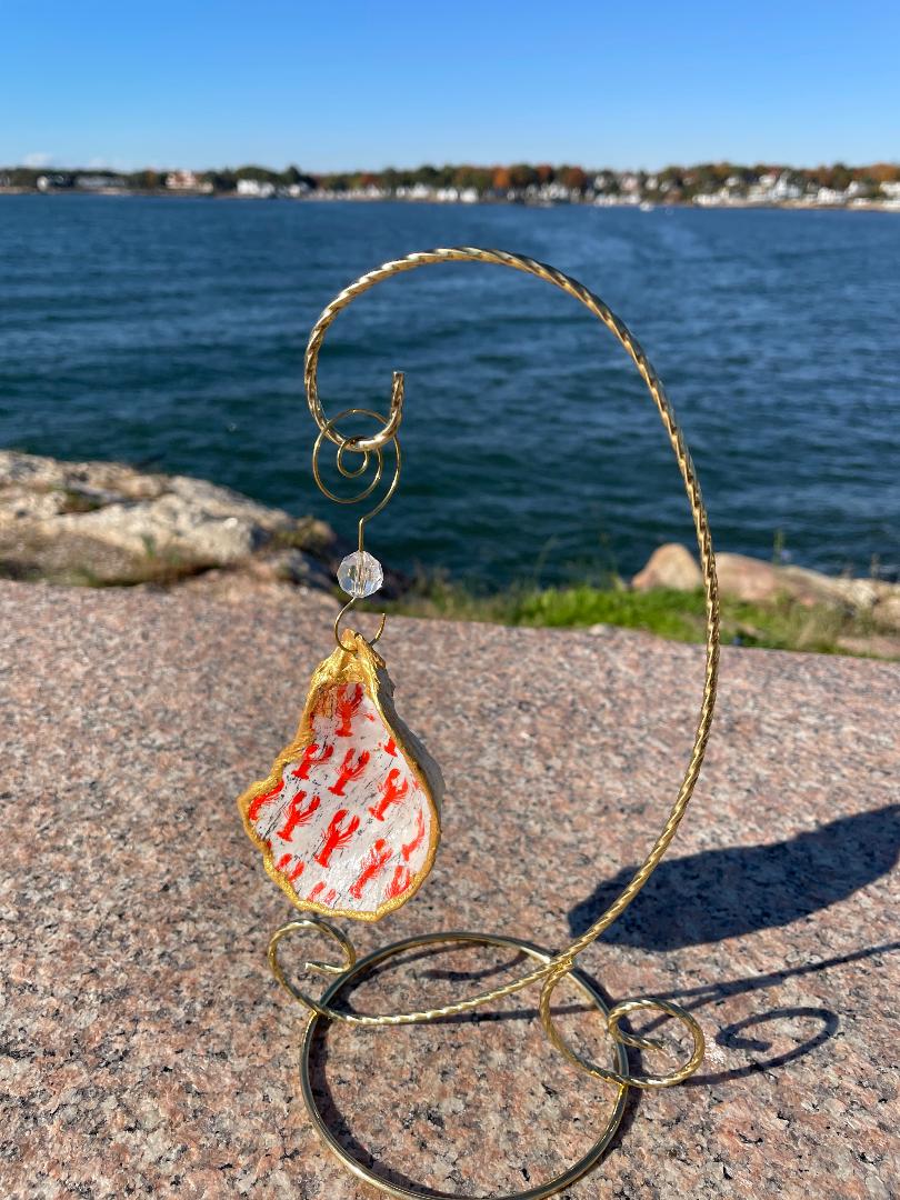 Lobster Oyster Shell Ornament