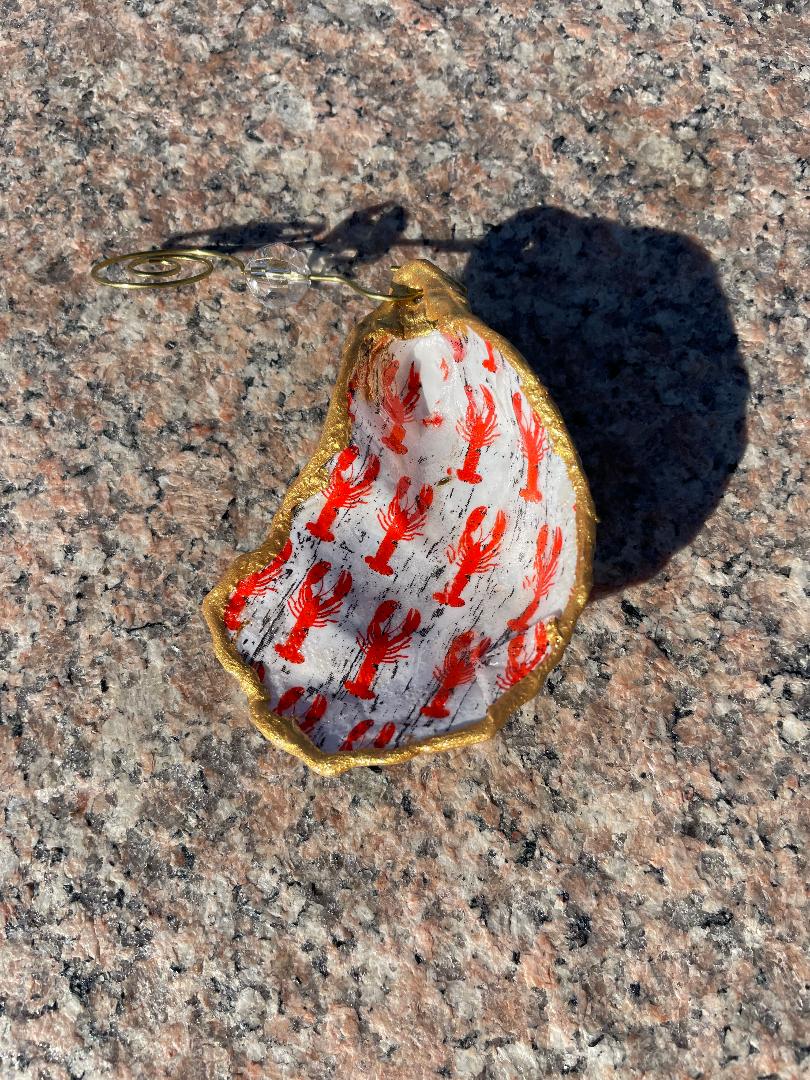Lobster Oyster Shell Ornament