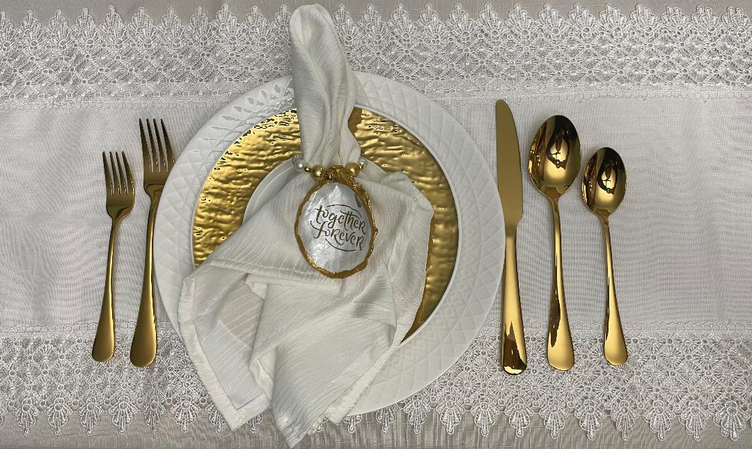 Wedding Custom Napkin Rings Place Setting & Favor